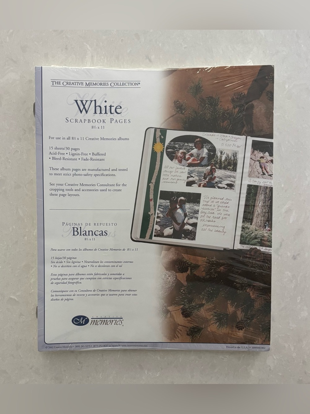 Creative Memories 8 1/2X11 White Refill Scrapbook Pages